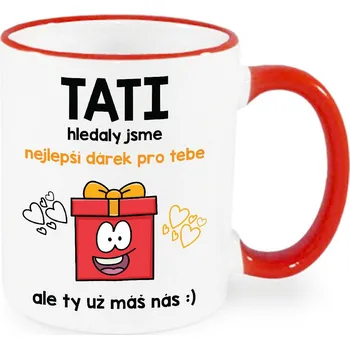 Hrnek - Nejlepší dárek pro tátu - hledaly Barva: Červená