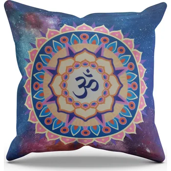 Polštář Milujeme Kameny Povlak na polštář - symbol Óm - květ 236302
