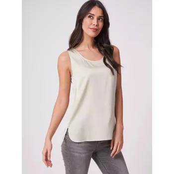 hedvábný top Repeat - Timeless basics seaweed 36