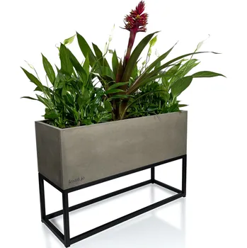 Stojan na květiny Flexistyle Stojan na květiny Fiorino Loft Šedý 62x22x40 cm