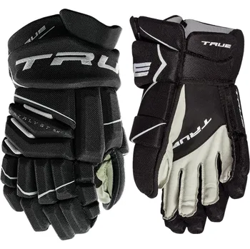 Hokejové rukavice Rukavice TRUE CATALYST 5X Junior Velikost: 10", černo-červené
