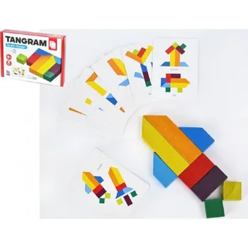 Hlavolam Teddies Hlavolam - Stavebnice dřevo - 8 dílků