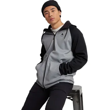 Pánská mikina Technická mikina Burton Crown WPF FZ grey heather/true black M 2025 - Odesíláme do 24 hodin