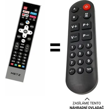 Metz 43MUC8000Z náhradní dálkový ovladač pro seniory