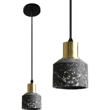 Toolight, betonová stropní lampa Lastri Black 1xE27 APP930-1CP, černá-zlatá, OSW-07007