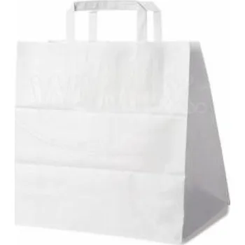 Dárková taška Taška papírová bílá, 32 + 21 x 33 cm