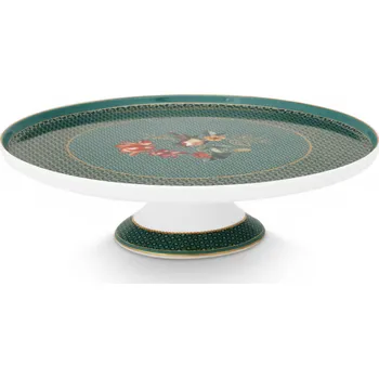 PIP Studio Mini Dortový tác s nožkou Winter Wonderland zelená 21cm 51.010.029