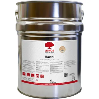 Olej na dřevo LEINOS naturfarben LEINOS 240.002 Tvrdý olej na dřevo transparentní 30 L + zdarma dárek v hodnotě 389 Kč - Anza Elite angled outdoor štětec úhlový 100 mm