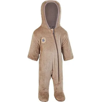 Kojenecký overall Dětský overal Little Angel MAZLÍK Outlast® - taupe stříbrný puntík/béžovohnědá velikost 80