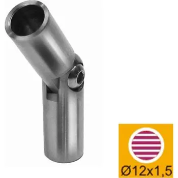 Zábradlí Hahn Steel Kloubové spoje (od -90° do + 90°) pro O12 mm, AISI 316, S - brus