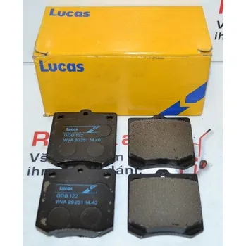 Brzdová destička Přední brzdové destičky MAZDA 1000 , 1300 1975-1977 (MAZDA 082033625A MAZDA 082033625B MAZDA 082049230B LUCAS GDB122)