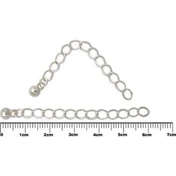 Řetízek Zakončovací řetízek - postříbřeno (adjust řetízek)