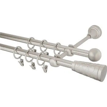 Garnýž kovová 110 cm dvouřadá - dvojitá 16 Sevilla chrom mat