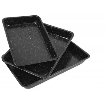 Nádoba na pečení Foxter 2141 sada pekáčů černé 3 ks