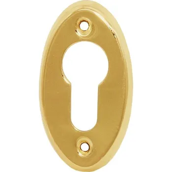 Dveřní kování BERNAT MOUNTING BERNAT rozeta oválná Provedení: PZ (vložkový zámek), Povrchová úprava: surová mosaz