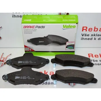 Brzdová destička Přední brzdové destičky FORD ESCORT V , VI , VII , ORION III - VALEO (FORD 1031781 FORD 1048308 FORD 1048309 FORD 1130751 FORD 1133750 FORD 5026661 FORD 5027604 FORD 6180371 FORD 6500952 FORD 6500954 FORD 6704271 VALEO 598399)