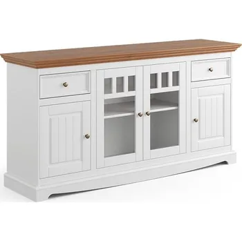 Komoda Komoda BELLUNO Elegante 4D z masivu bílá-dub