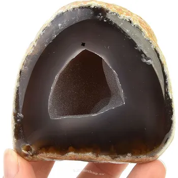 Přírodní kámen Achát geoda s dutinou 266 g
