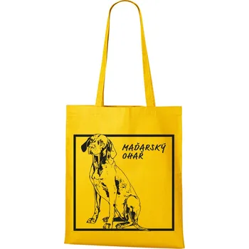 Plátěná taška Maďarský ohař, Barva Žlutá, Velikost 40×45 cm, Canvas Nákupní taška Bezvatriko.cz 1171
