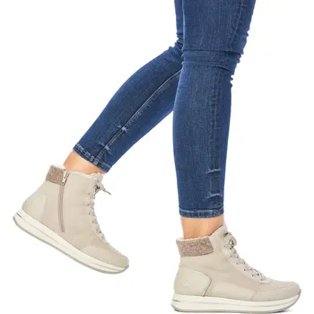 Dámské polobotky Dámská zateplená obuv N4508-60 Rieker béžová Barva: beige, Velikost: 41