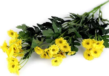 Umělá květina Stoklasa Mini chryzantéma 2 žlutá