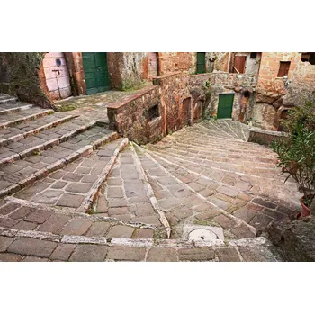 Fototapeta DIMEX | Vliesová fototapeta Pitigliano Toskánsko MS-5-0696 | 375 x 250 cm| zelená, oranžová, šedá + Vliesová fototapeta na stěnu DIMEX Pitigliano Toskánsko MS50696 v rozměru 375 x 250 cm + lepidlo zdarma