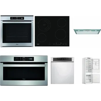 Set domácích spotřebičů WHIRLPOOL ABSOLUTE AKZM 8480 IX + WHIRLPOOL AKT 8900 BA + WHIRLPOOL AKR 650/1 IX + WHIRLPOOL ABSOLUTE AMW 730 IX + WHIRLPOOL WBC 3C34 PF X + WHIRLPOOL WHC18 T311