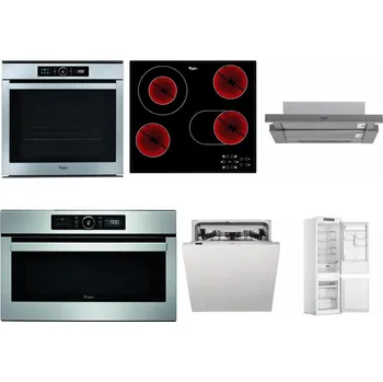Set domácích spotřebičů WHIRLPOOL ABSOLUTE AKZM 8480 IX + WHIRLPOOL AKT 8190/BA + WHIRLPOOL AKR 749/1 IX + WHIRLPOOL ABSOLUTE AMW 730 IX + WHIRLPOOL WIC 3C33 PFE + WHIRLPOOL WHC18 T311