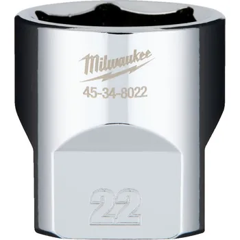 Klíč MILWAUKEE 3/8" Chromovaný nástrčný klíč metrický 22 mm