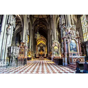 Fototapeta DIMEX | Vliesová fototapeta Katedrála sv. Štěpána MS-5-0943 | 375 x 250 cm| béžová, žlutá, hnědá + Vliesová fototapeta na stěnu DIMEX Katedrála sv. Štěpána MS50943 v rozměru 375 x 250 cm + lepidlo zdarma