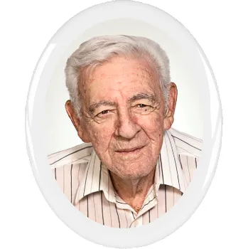 Smuteční dekorace Fotografie na hrob - Ovál hladký