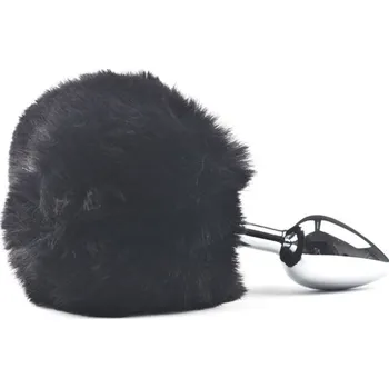 VšeNaSex.cz Ocelový anální kolík Rabbit černý