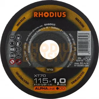 Řezný kotouč Rhodius kotouč řezný Alpha Line XT70, 125 x 1,5 x 22,2 mm, na ocel a nerez - 053-207439
