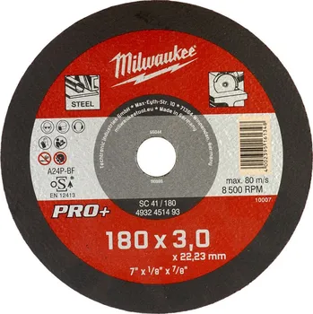 Příslušenství k brusce MILWAUKEE Řezný kotouč CutWSC 41/180X3 PRO+, 1ks
