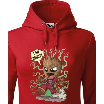 Dámská mikina Dámská mikina Groot, Barva Červená, Velikost XS, Canvas Dámská mikina Bezvatriko.cz 1389