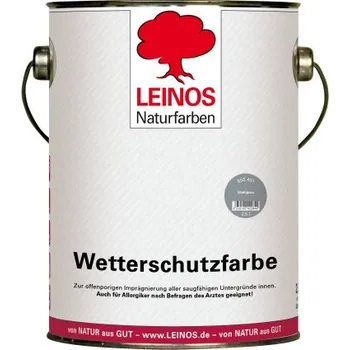 Olej na dřevo LEINOS 850.401 - Venkovní olejová barva - Ocelově šedá 2,5lt LEINOS L-850.401 002500