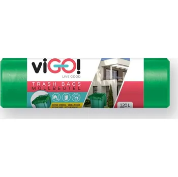 Pytle na odpadky Pytle do odpadkových košů LD120l / 7ks SKLO zelené