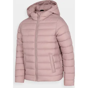 Chlapecká bunda 4F HJZ22-JKUDP001 LIGHT PINK Dětská zimní bunda EU 164