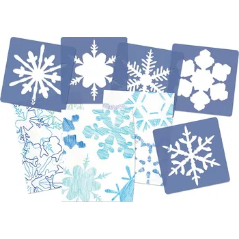 Výtvarná sada Roylco Šablony vločky 12 ks