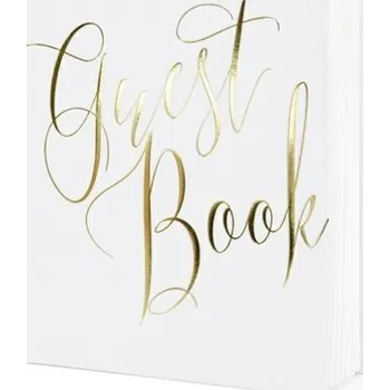 Svatební dekorace PartyDeco KNIHA HOSTŮ bílá 20x24,5cm 22 listů