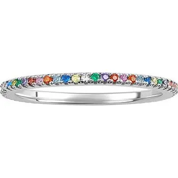 Prsten Stříbrný prsten Vally s barevnými Brilliance Zirconia velikost obvod 60 mm DCC21092R-obvod 60 mm