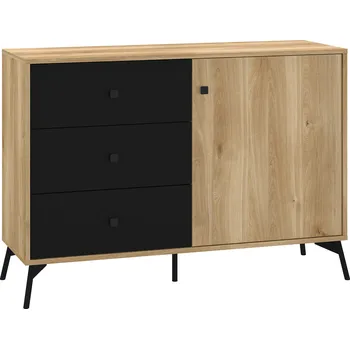 Komoda Komoda kombinovaná dub medový castello/černá AGIS 05