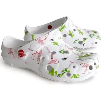 Dámská zdravotní obuv Schu´zz Globule dámská obuv 0029 bílá potisk plameňáci, Velikost 41