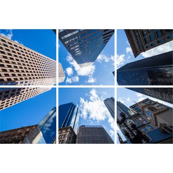 Dětské svítidlo Dekorativní LED svítidlo - LED panel ORTUS - motiv mrakodrapy - sada 6 panelů