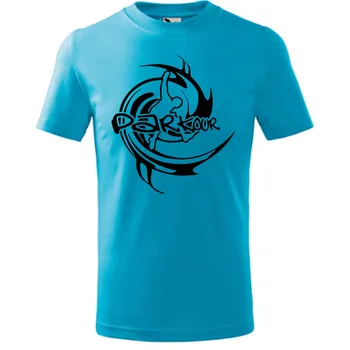 Pánské a dětské tričko Parkour tyrkysové