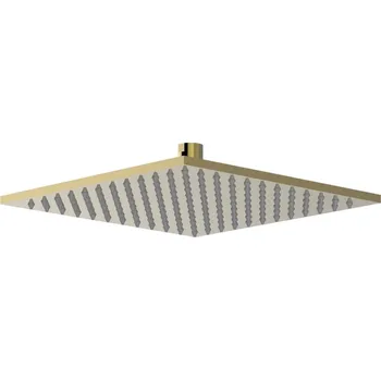 Sprchová hlavice Pevná sprcha 250x250 mm hranatá, kov, zlatá S023GD