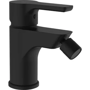 Lugano - bidetová stojánková baterie, s výpusti click clack, černá LU45BK