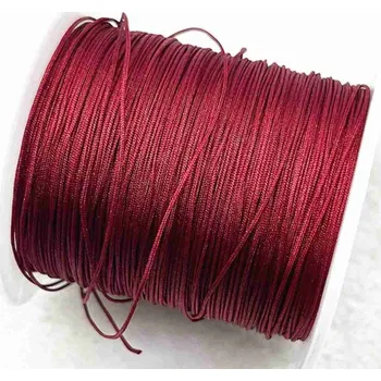 Dětské navlékací korálky Pro Háčkování Šňůrka nylonová 0,8 mm bordó 5 m
