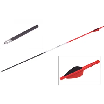 Goodgoods červený šíp 32" průměr 6 mm karbon plastové letky 1ks