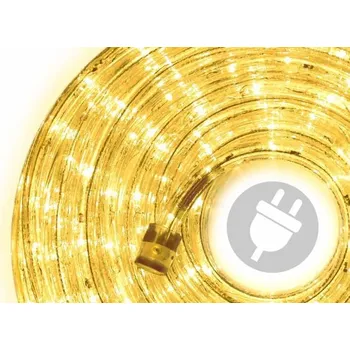 Vánoční dekorace Voděodolný světelný kabel - hadice s LED diodami, žlutý, 20 m